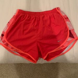 Nike Red Patterned Dri-Fit Shorts